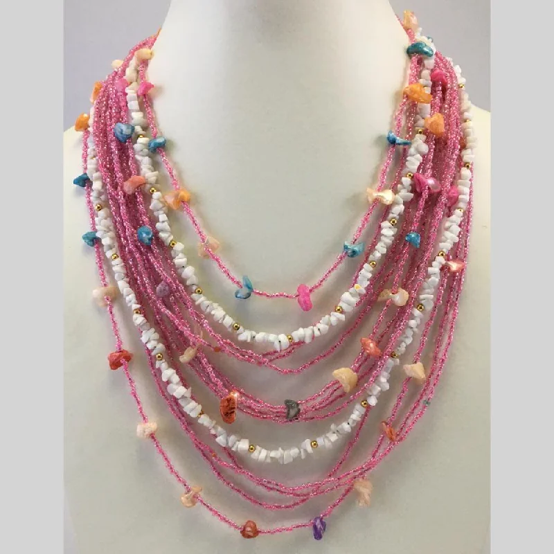 Banaras Beads Multi Layer Beads Long Necklace