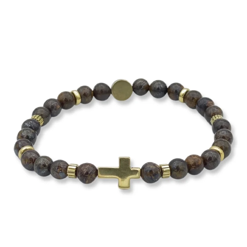 Cross Gem Stretch Bracelet