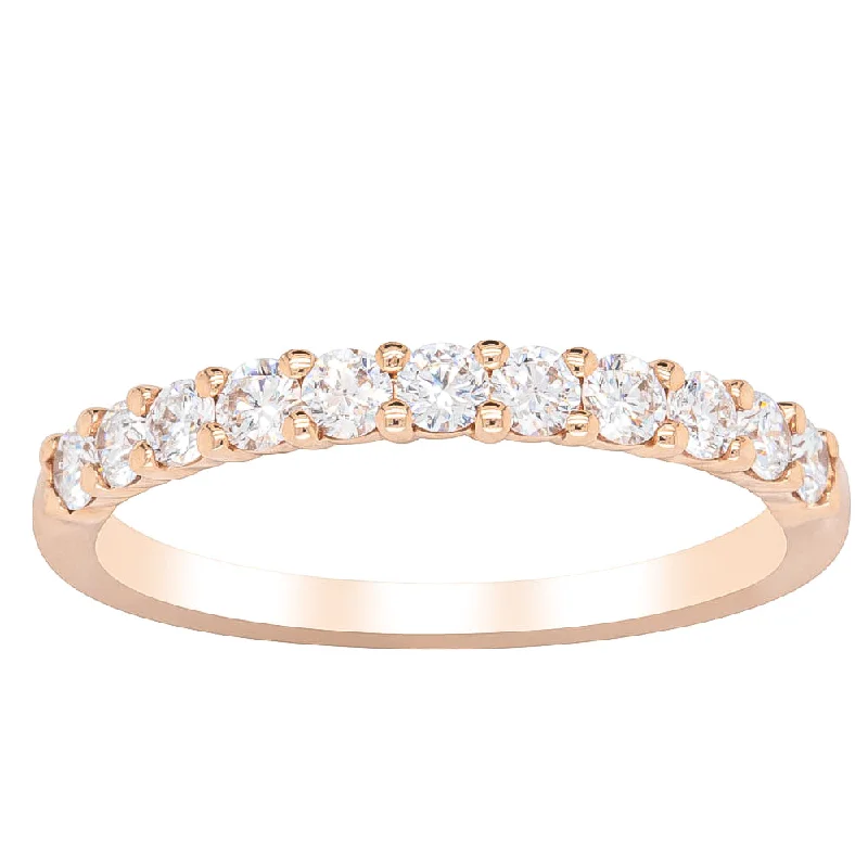 18ct Rose Gold .50ct Diamond Panorama Band