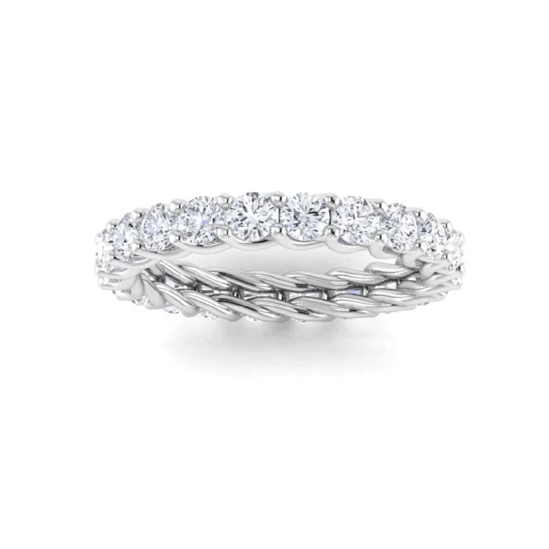 Ribbon Diamond Wedding Band