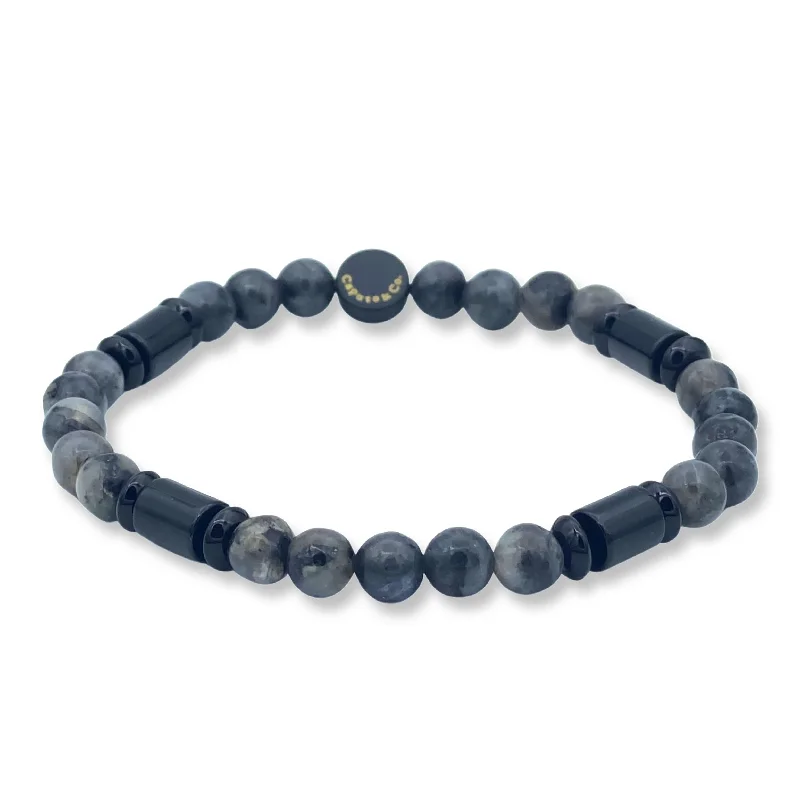 Barrel Gemstone Stretch Bracelet