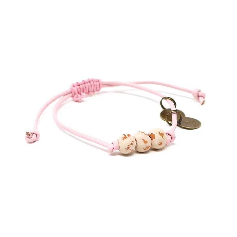 Cream Vegan Leather Pipeline Bracelet