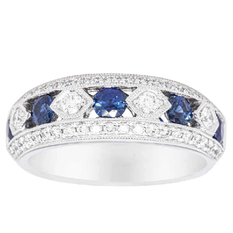 18ct White Gold Sapphire & Diamond Cecelia Ring