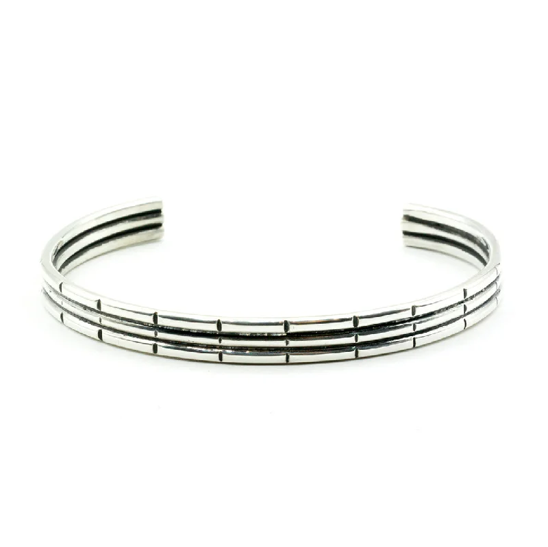 Bamboo Silver Cuff