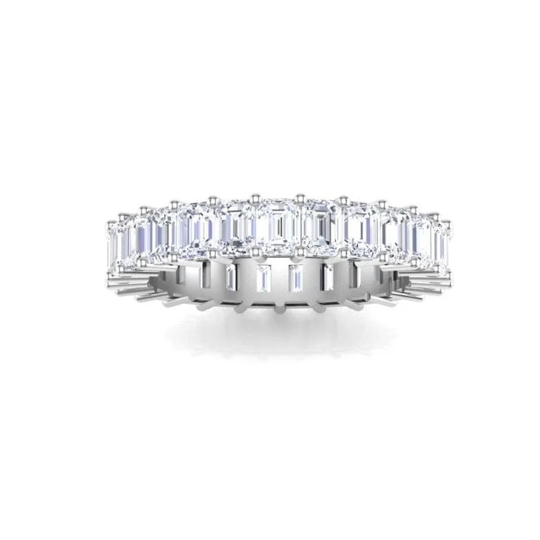 Emerald Diamond Wedding Band