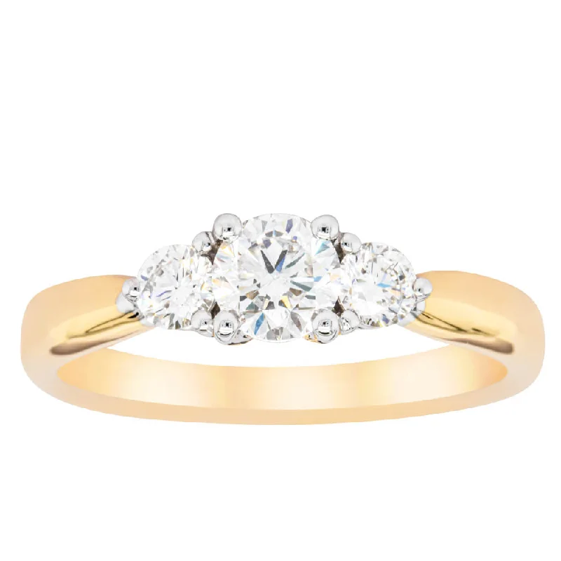 18ct Yellow Gold .50ct Diamond Elysian Ring