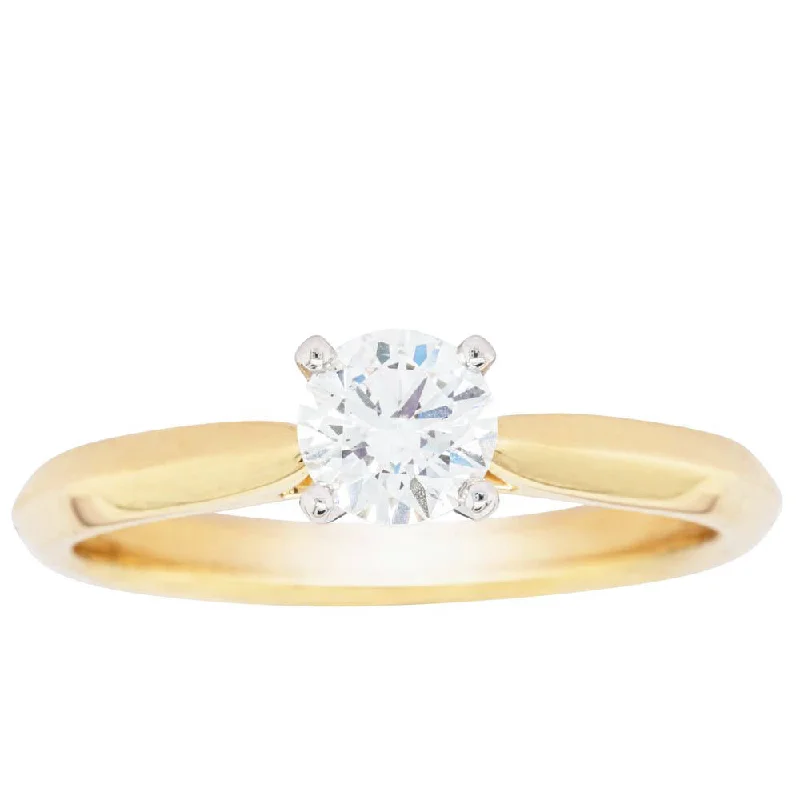 18ct Yellow Gold .50ct Diamond Venetian Ring