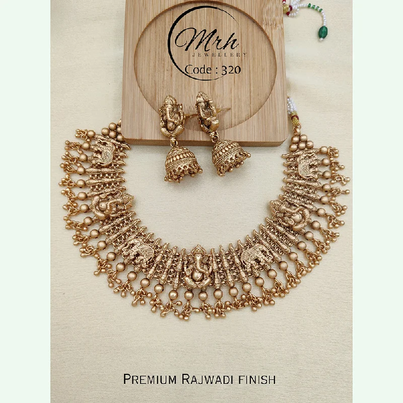 Jewel Addiction Copper Plated Rajwadi Necklace Set