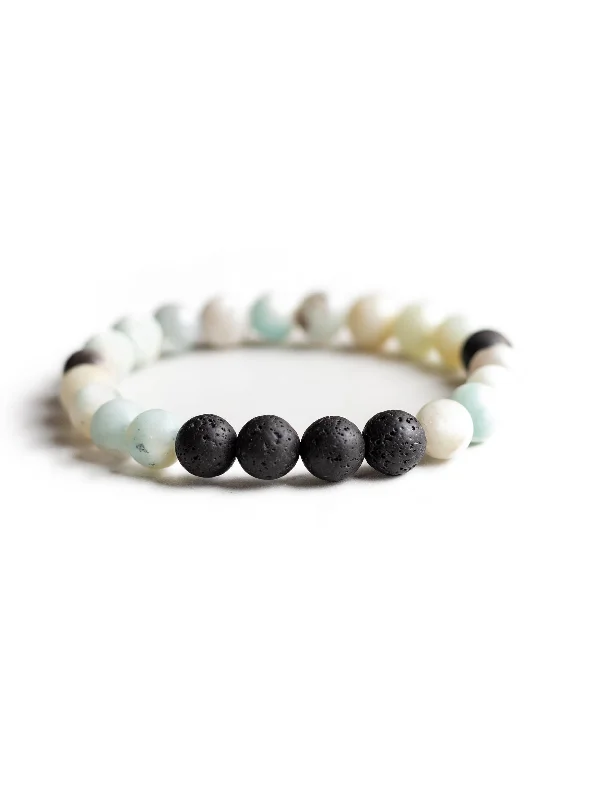 Amazonite + Lava Bracelet