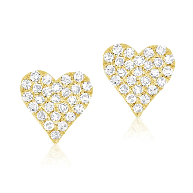 Joelle Diamond Heart Studs Earrings 14K Gold 1/6ct TDW Earring's