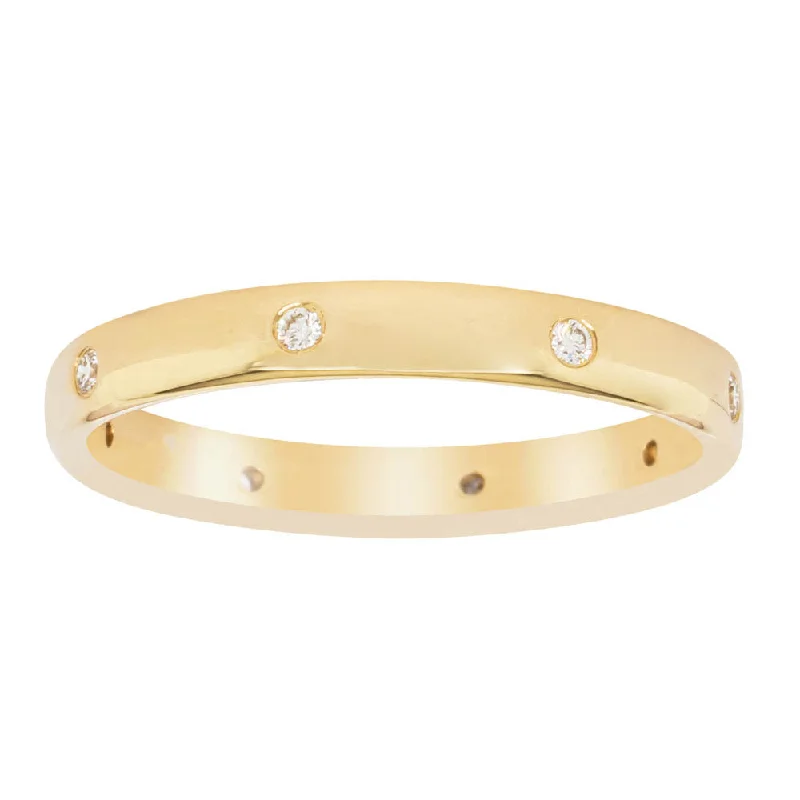 18ct Yellow Gold Diamond Lucky Band