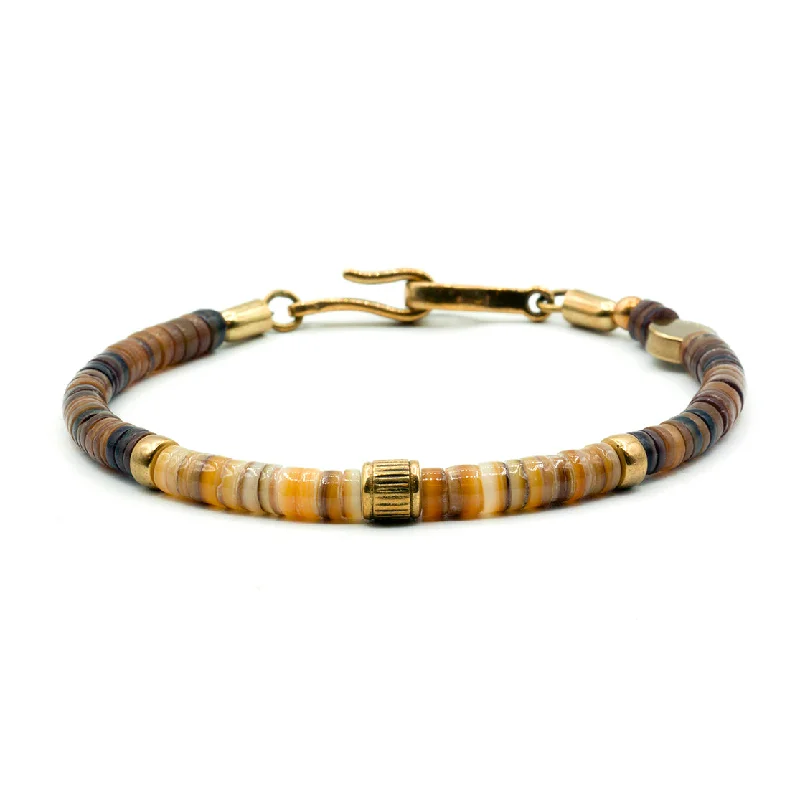 Shell and Brass Bracelet