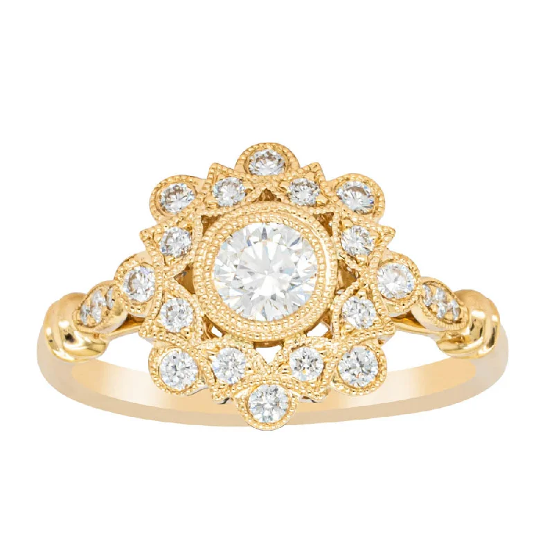 18ct Yellow Gold .30ct Diamond Mayfair Ring