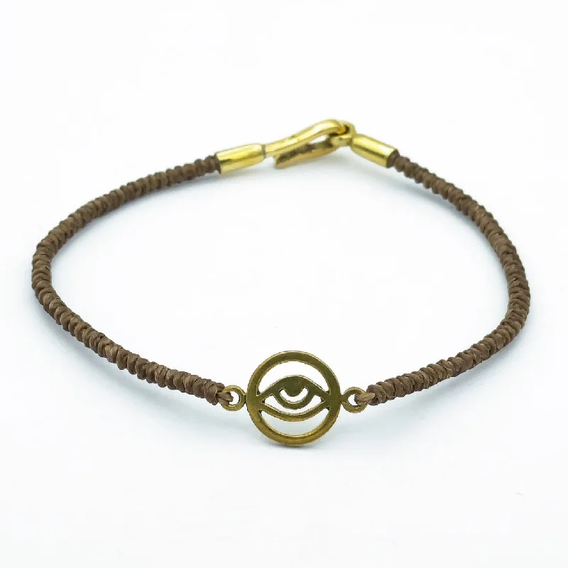 Brass Evil Eye Bracelet