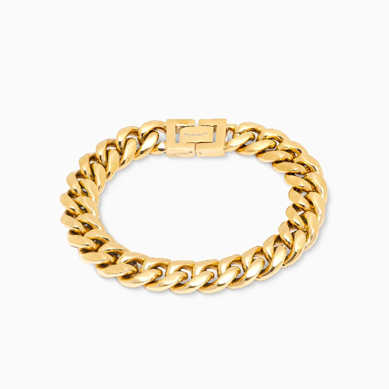 Bracelet Cuban link 12 mm doré