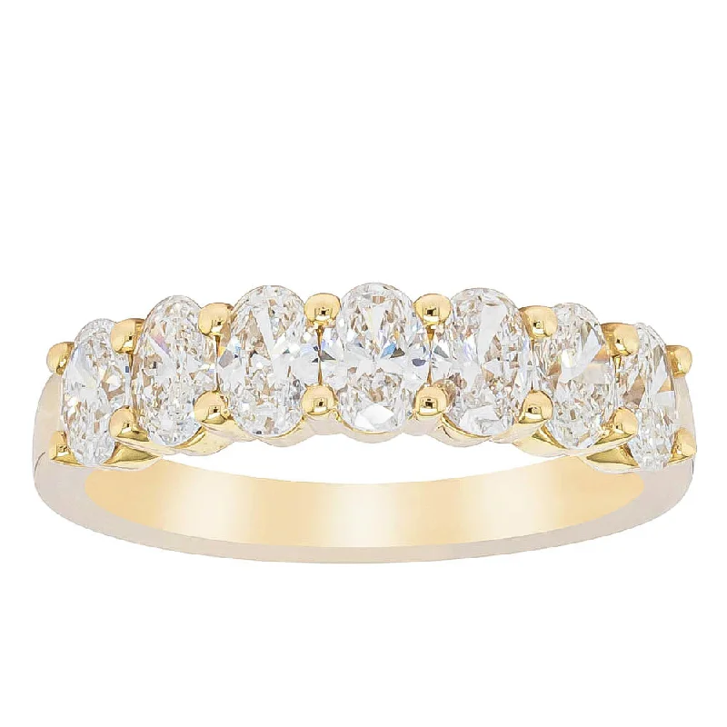 18ct Yellow Gold 1.31ct Oval Cut Diamond Panorama Ring