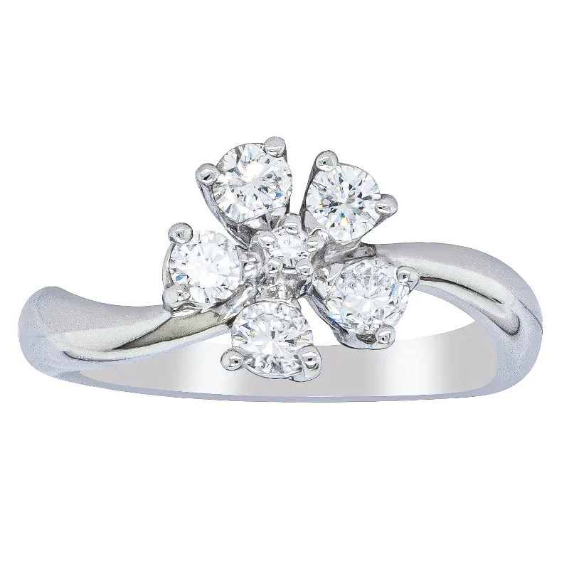 Deja Vu Platinum .50ct Diamond Flower Ring