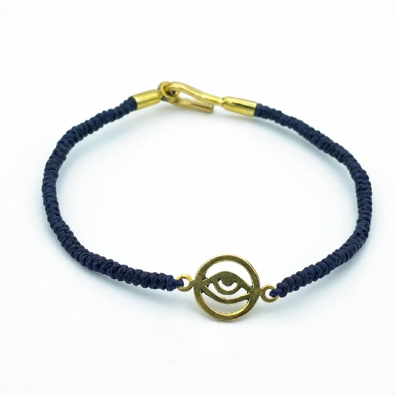 Brass Evil Eye Bracelet