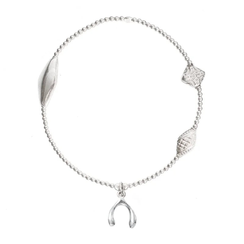 GOOD FORTUNE Wishbone Bracelet in Sterling Silver