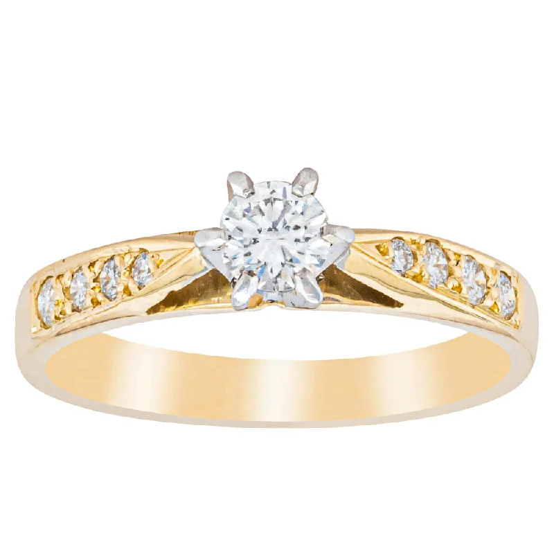 Deja Vu 18ct Yellow Gold .20ct Diamond Ring