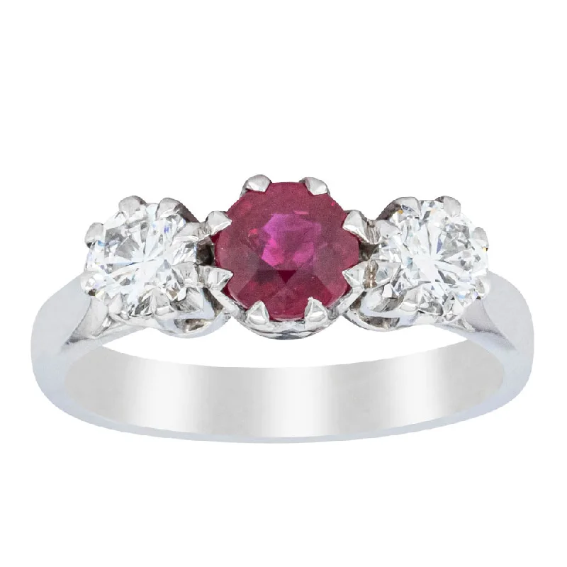 Deja Vu Platinum 1.01ct Ruby & Diamond Ring