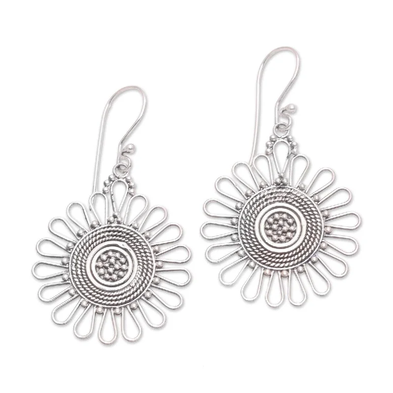 NOVICA Bali Sun, Sterling silver dangle earrings - 2.2*1.3