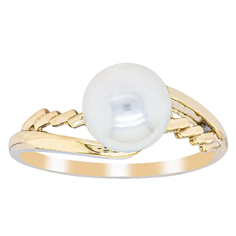 Deja Vu 14ct Yellow Gold Akoya Pearl Ring