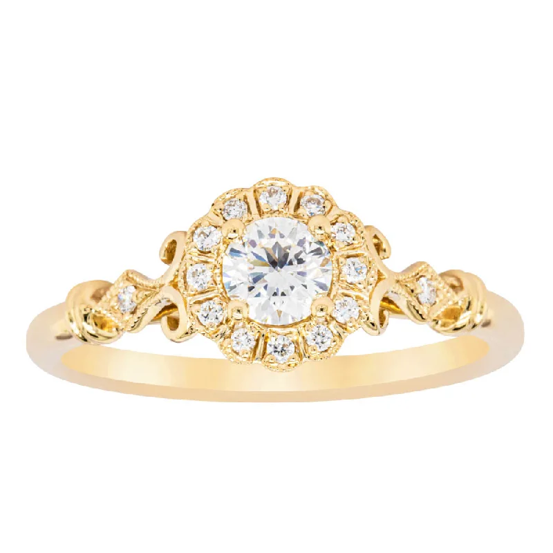 18ct Yellow Gold .30ct Diamond Versailles Ring