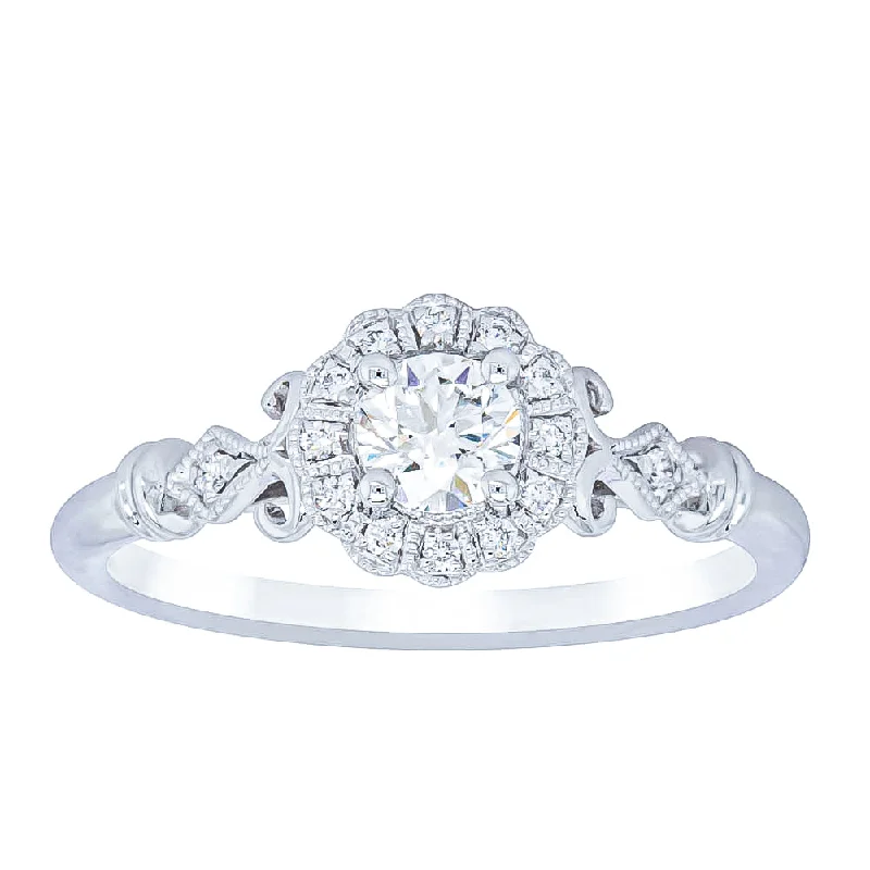 18ct White Gold .30ct Diamond Versailles Ring