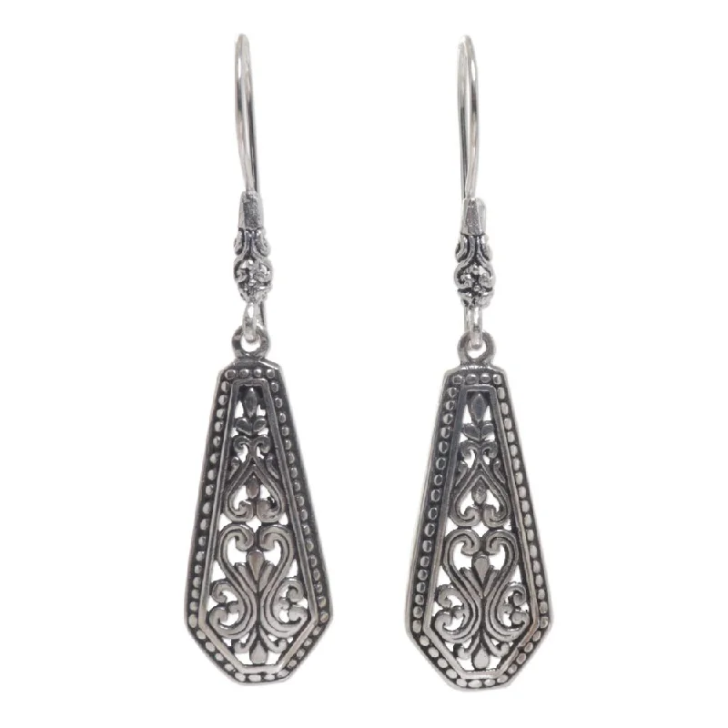 Handmade Sterling Silver 'Dayak Beauty' Earrings (Indonesia)