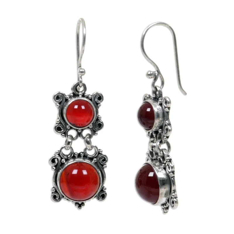 Carnelian 'Radiant Queen' Earrings