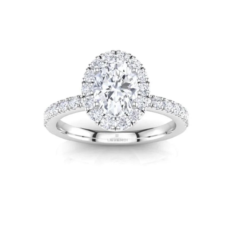 Diamond Halo Engagement Ring