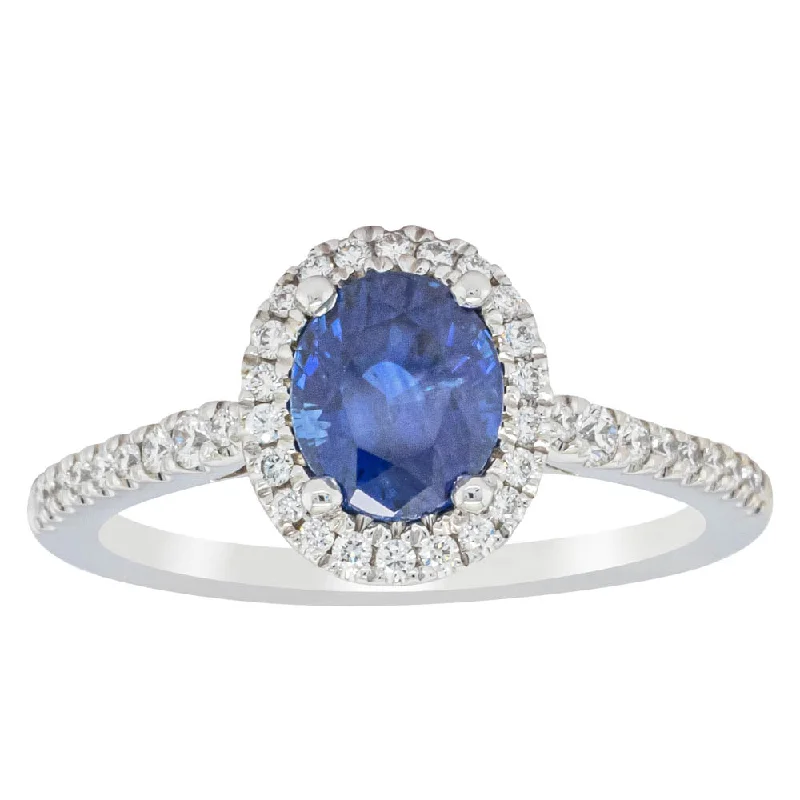 18ct White Gold 1.44ct Sapphire & Diamond Mini Sierra Ring