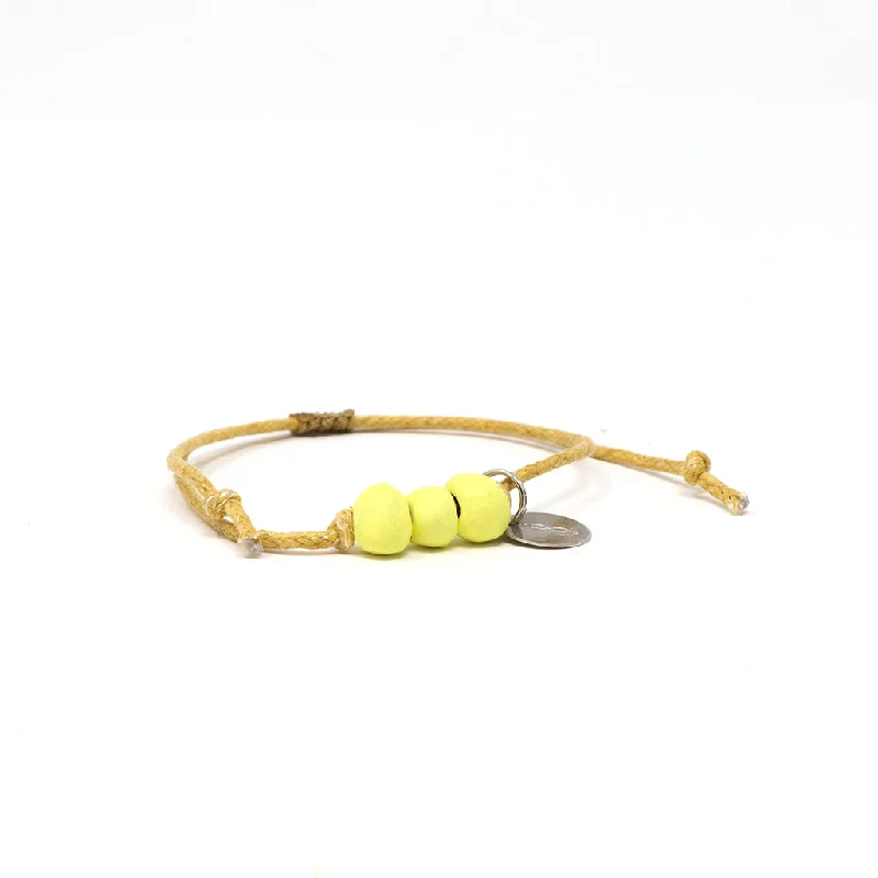 Pineapple Yellow Waxed Pipeline Bracelet