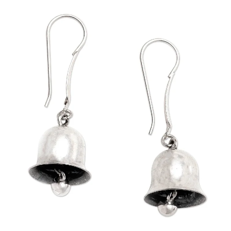 NOVICA Jingle Bells, Sterling silver dangle earrings - 2*0.6