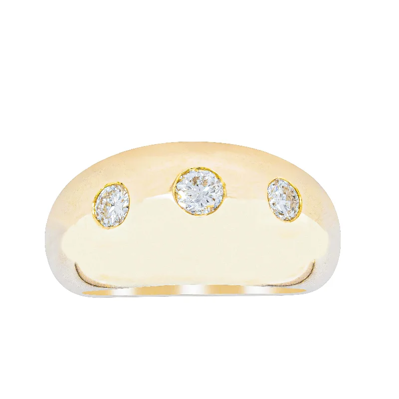 9ct Yellow Gold .50ct Diamond Madonna Ring