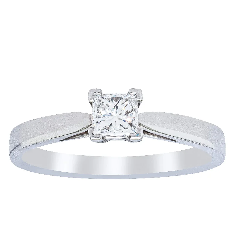 Platinum .52ct Princess Cut Diamond Ring