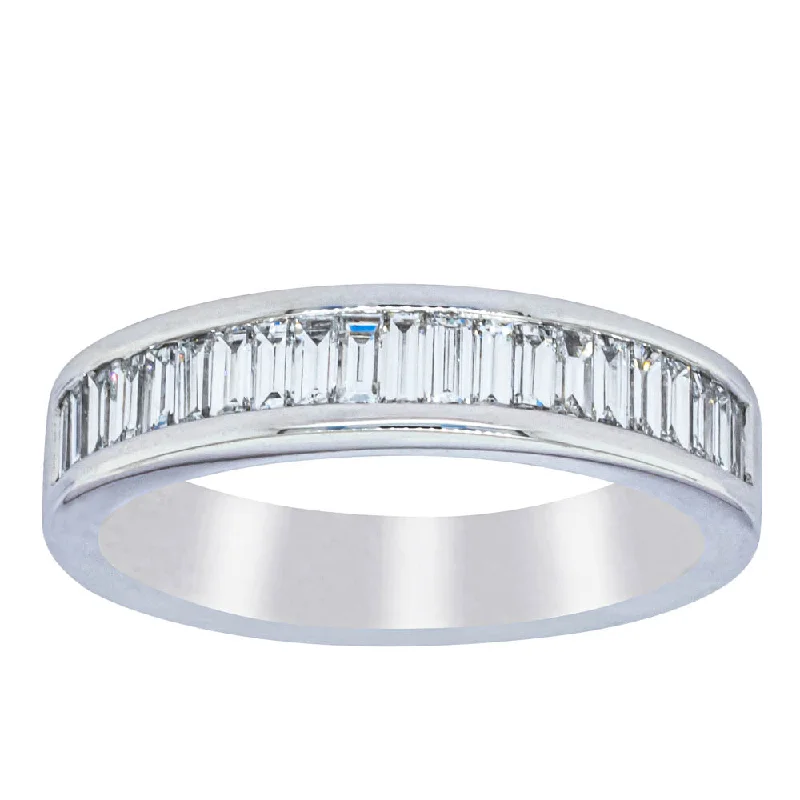 18ct White Gold .66ct Baguette Cut Diamond Band