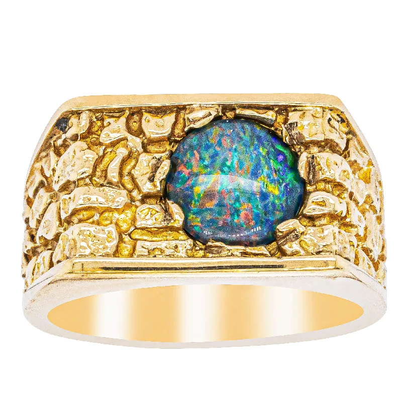 Deja Vu 9ct Yellow Gold Opal Doublet Ring