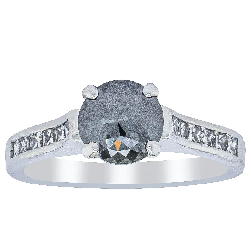 Deja Vu 18ct White Gold .74ct Black Diamond Ring