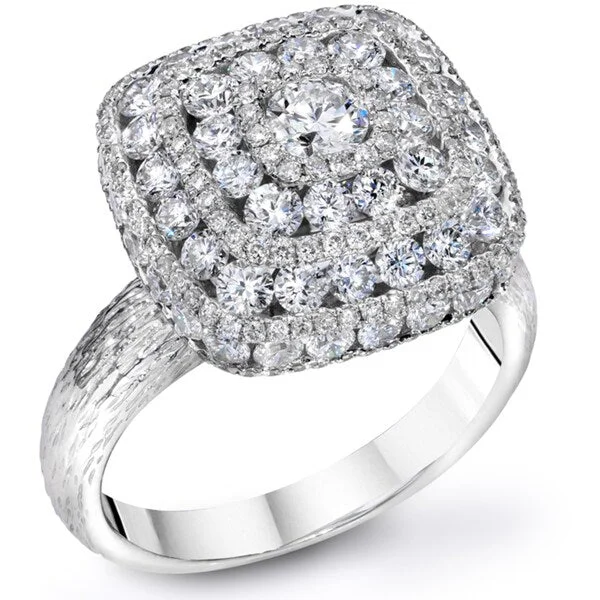 18k White Gold 2 5/8ct TDW Vintage Diamond Ring