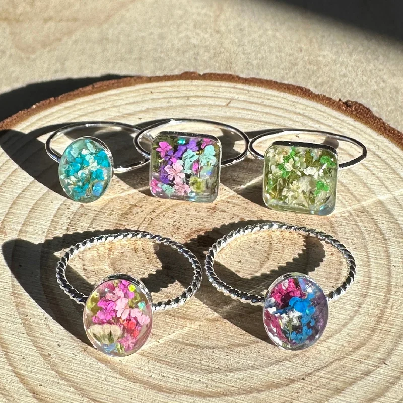 Botanical Flower Rings - SIZE 7 - BG 135