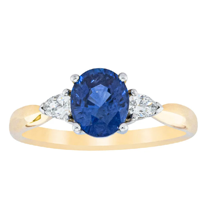 18ct Yellow Gold 1.47ct Sapphire & Diamond Ayla Ring