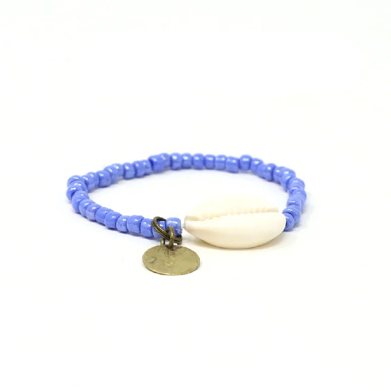 Blue Cowrie Shell Bracelet