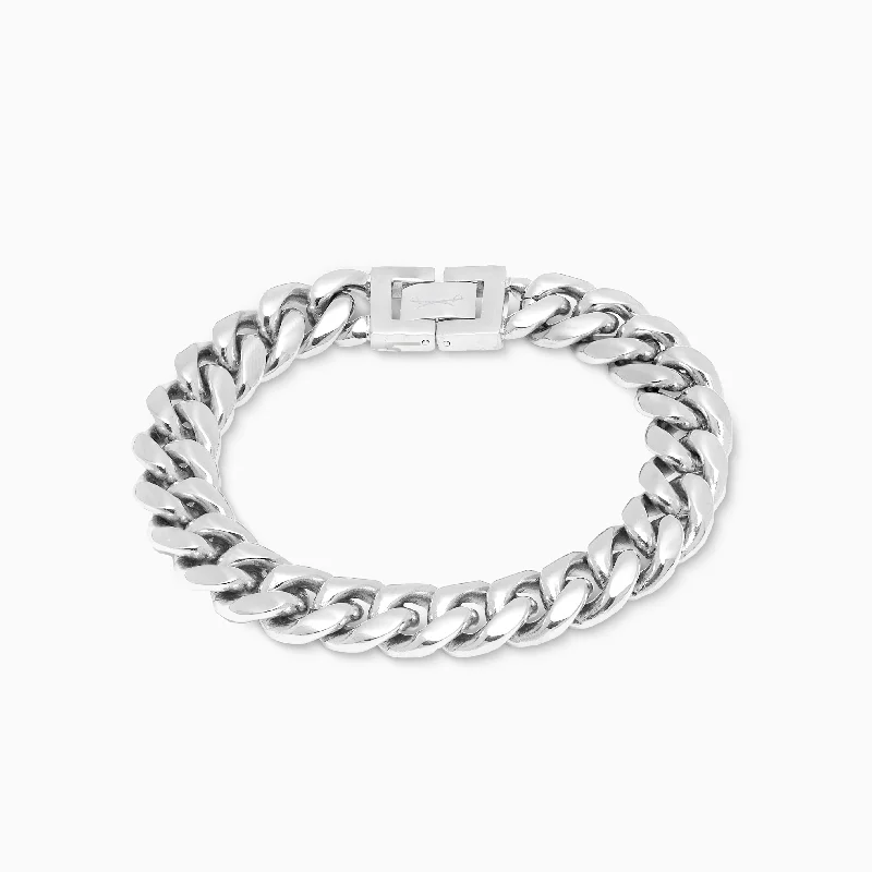 Bracelet Cuban link 12 mm argenté