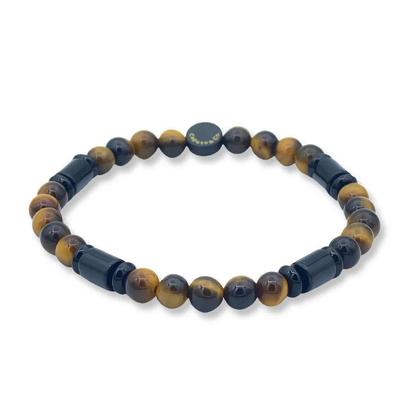 Barrel Gemstone Stretch Bracelet