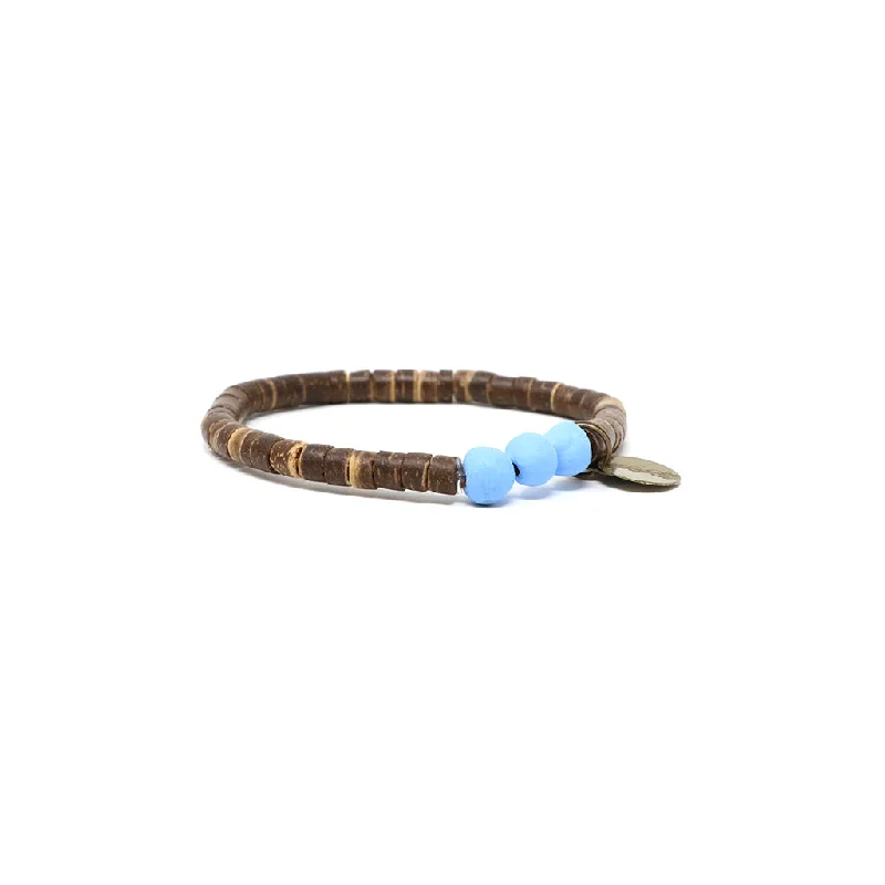 Simbi Blue Coconut Pipeline Bracelet