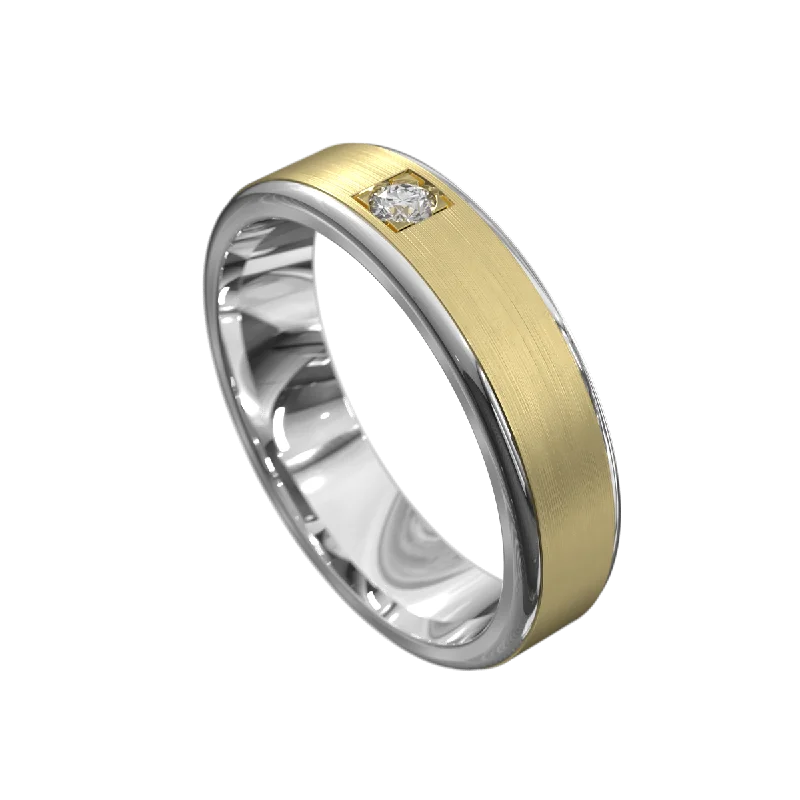 Dual Finish Diamond Ring