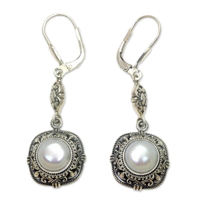 NOVICA Serene Dreams, Mabe pearl dangle earrings - 2.2L*0.7W