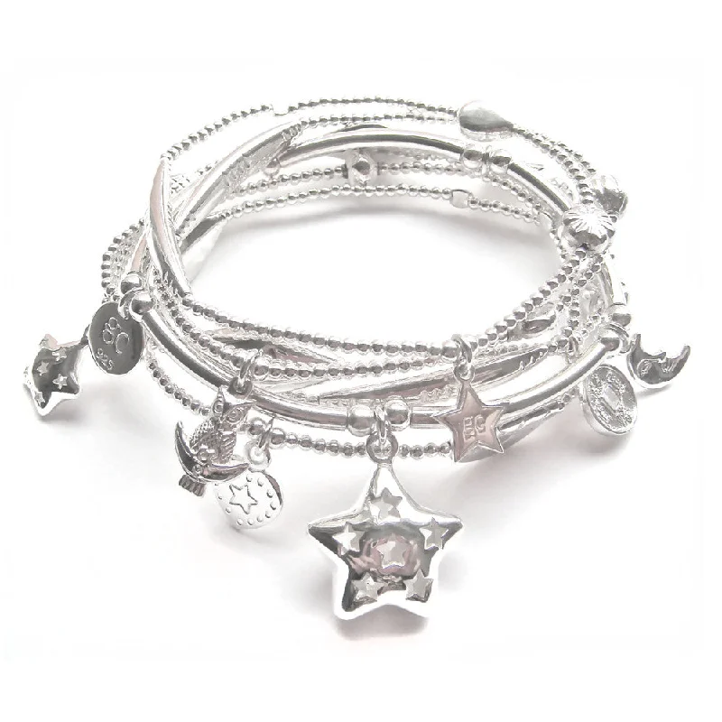 Good Charma Sterling Silver Eternity Bracelet 6-stack